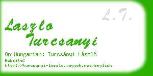 laszlo turcsanyi business card